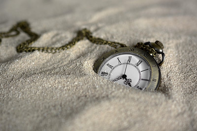 clock and hourglass